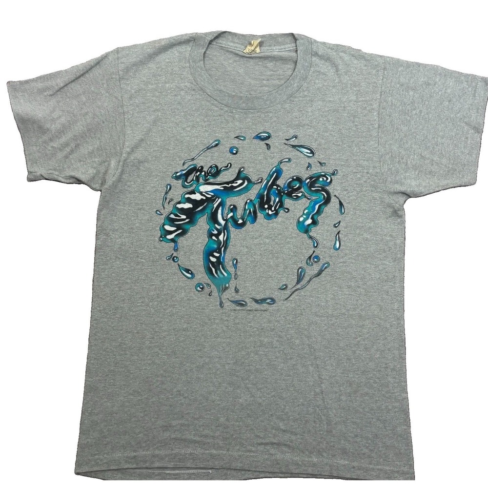 Vintage Original The Tubes 1983 Outside Inside Tour Sz L Grey Band T 80's